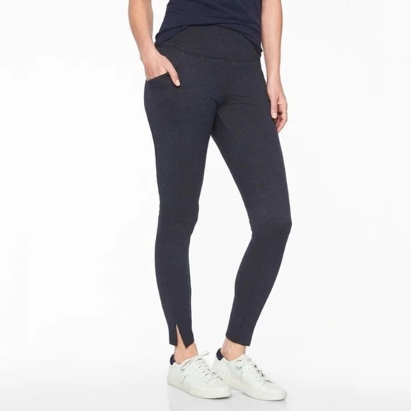Athleta navy blue herringbone mercer tight ❤️ - Picture 2 of 7